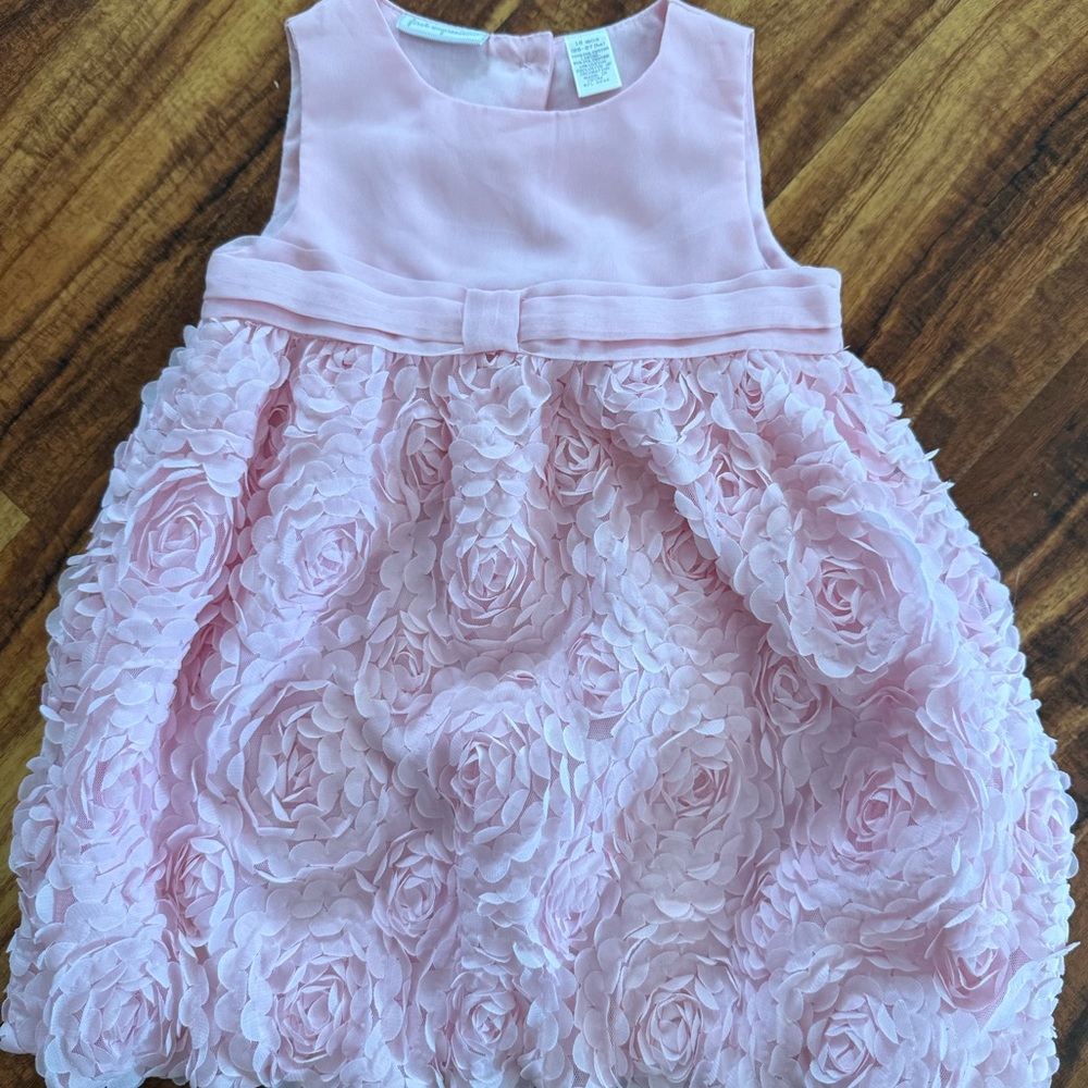 First Impressions Pink Rosette Kids Dress